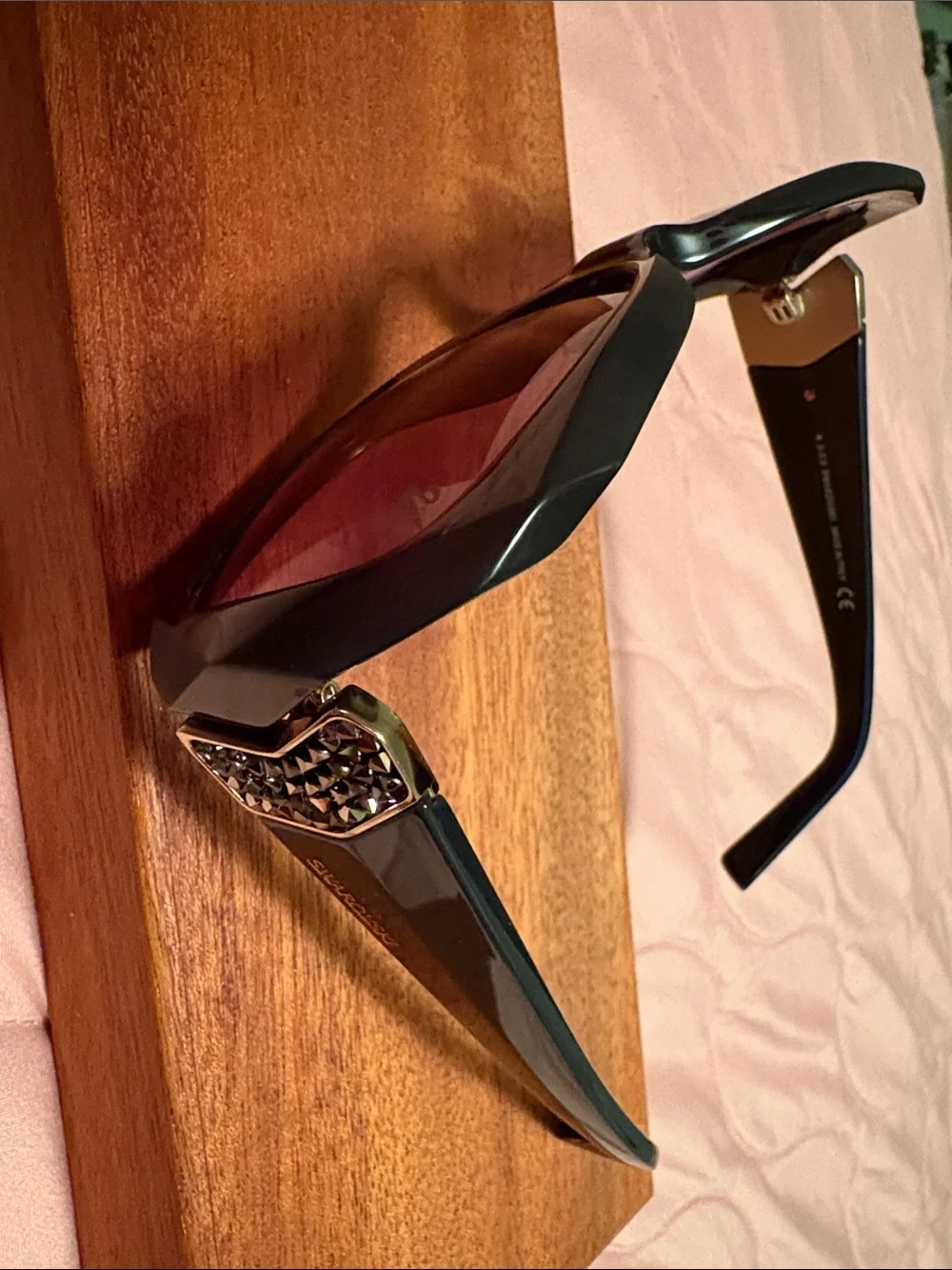Swarovski Black Jeweled Sunglasses